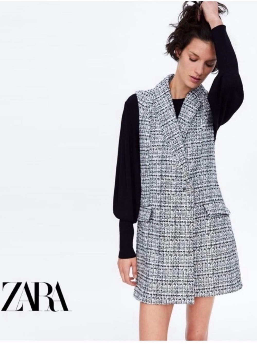 ZARA Black & White ROMPERS  DRESS